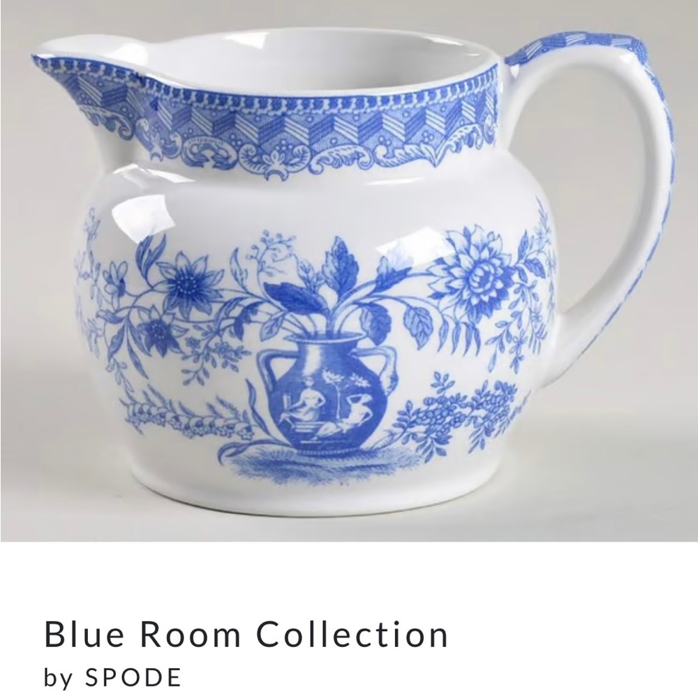Blue Room Spode. 12 OZ milk jug Discounted Pattern